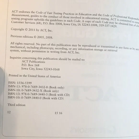 The Real ACT Prep Guide 3rd Edition - Picture 5 of 11